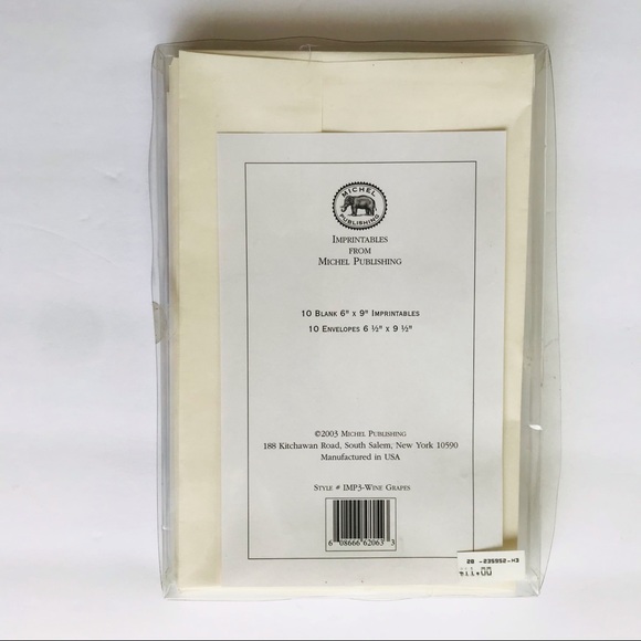 Lot of 4 Boxed Invitations Grapes Wine Winery - Picture 10 of 10